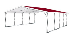 12Ft x 21Ft A-Frame Carport 14 Gauge